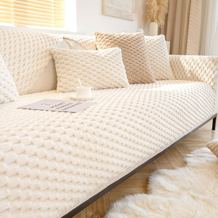 Pokrowiec na kanapę Honeycomb Plush Gruby Antypoślizgowy dla Zwierząt