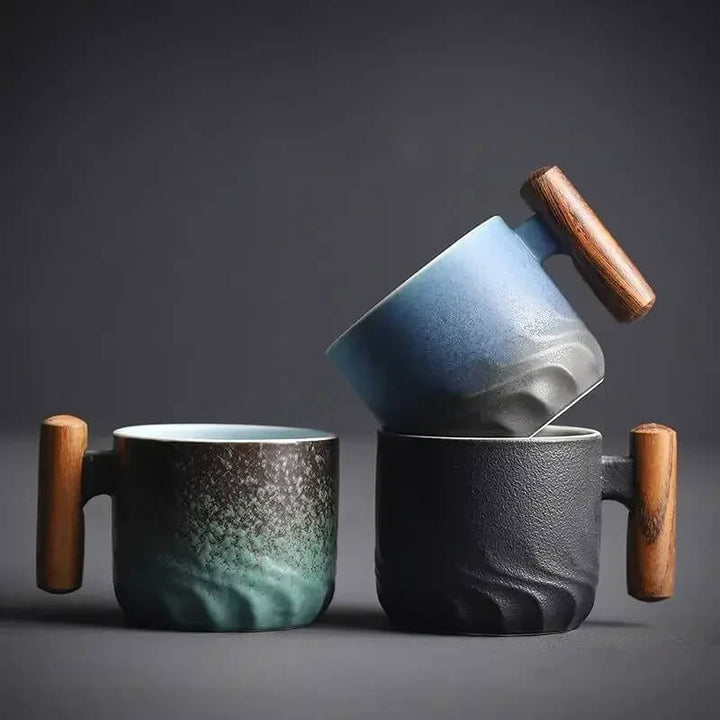 Rustykalne ceramiczne kubki – Ręcznie robione kubki do kawy w boho designie