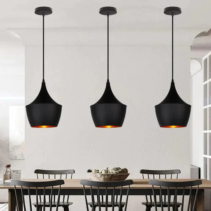 Przemysłowa Lampa Wisząca LED Czarna