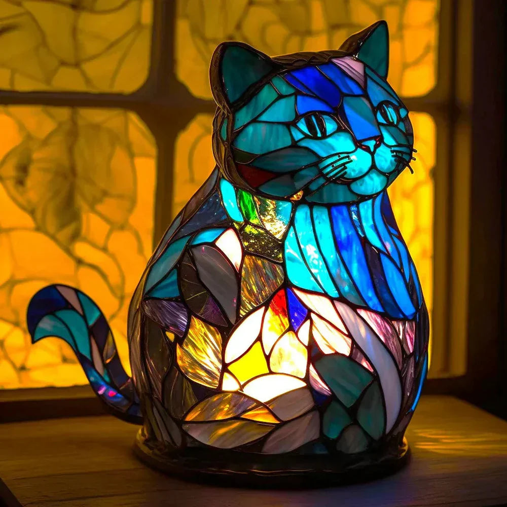 Wibrantne Szkło Lampy Zwierząt – Artystyczna Dekoracja Stołowa