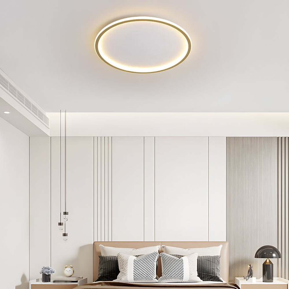 Ultra-cienka nowoczesna lampa sufitowa | LED do niskich sufitów | Okrągła i ściemniana
