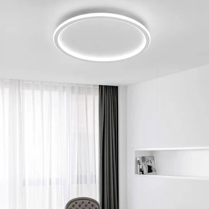 Ultra-cienka nowoczesna lampa sufitowa | LED do niskich sufitów | Okrągła i ściemniana