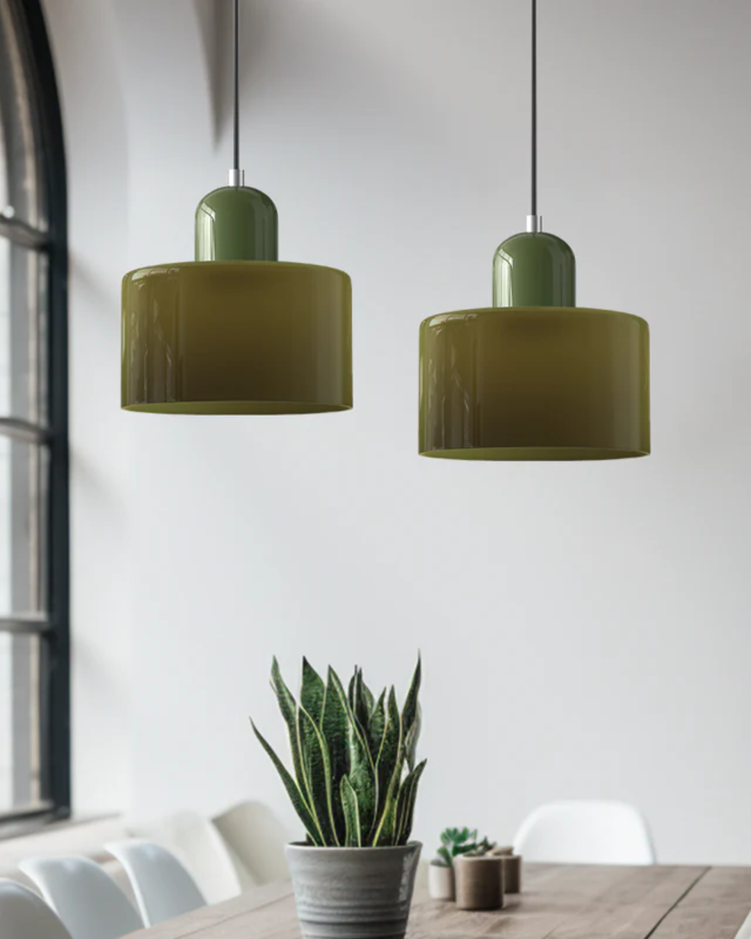 Formiva Pendel Lampa | Retro Nowoczesny Szklany Klosz | Ambient E26 Oświetlenie | Hardwired Lampa sufitowa