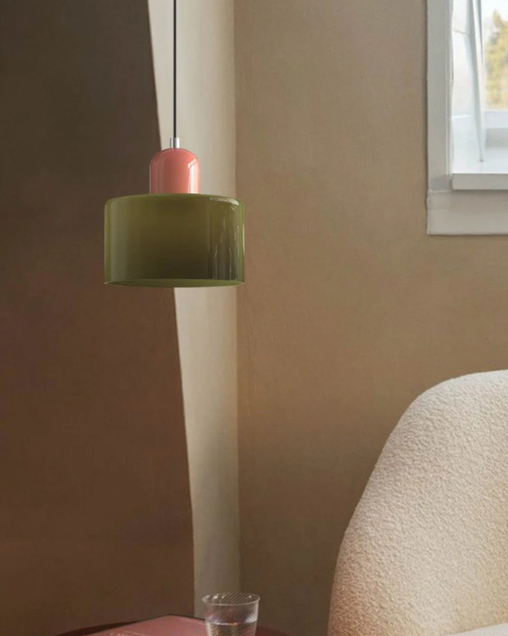Formiva Pendel Lampa | Retro Nowoczesny Szklany Klosz | Ambient E26 Oświetlenie | Hardwired Lampa sufitowa
