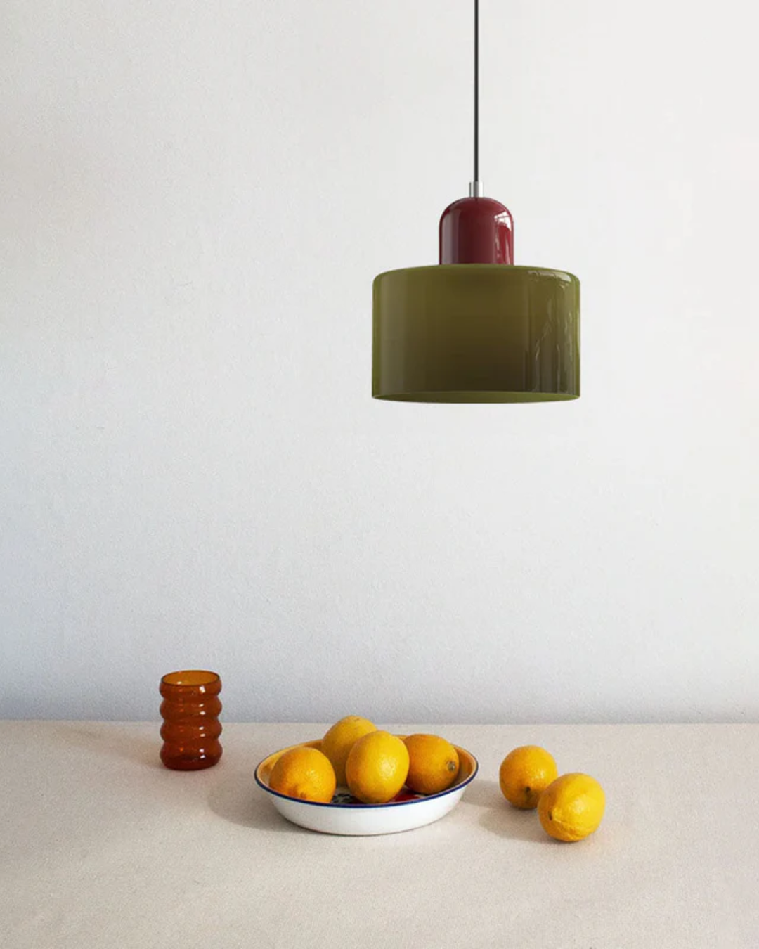 Formiva Pendel Lampa | Retro Nowoczesny Szklany Klosz | Ambient E26 Oświetlenie | Hardwired Lampa sufitowa