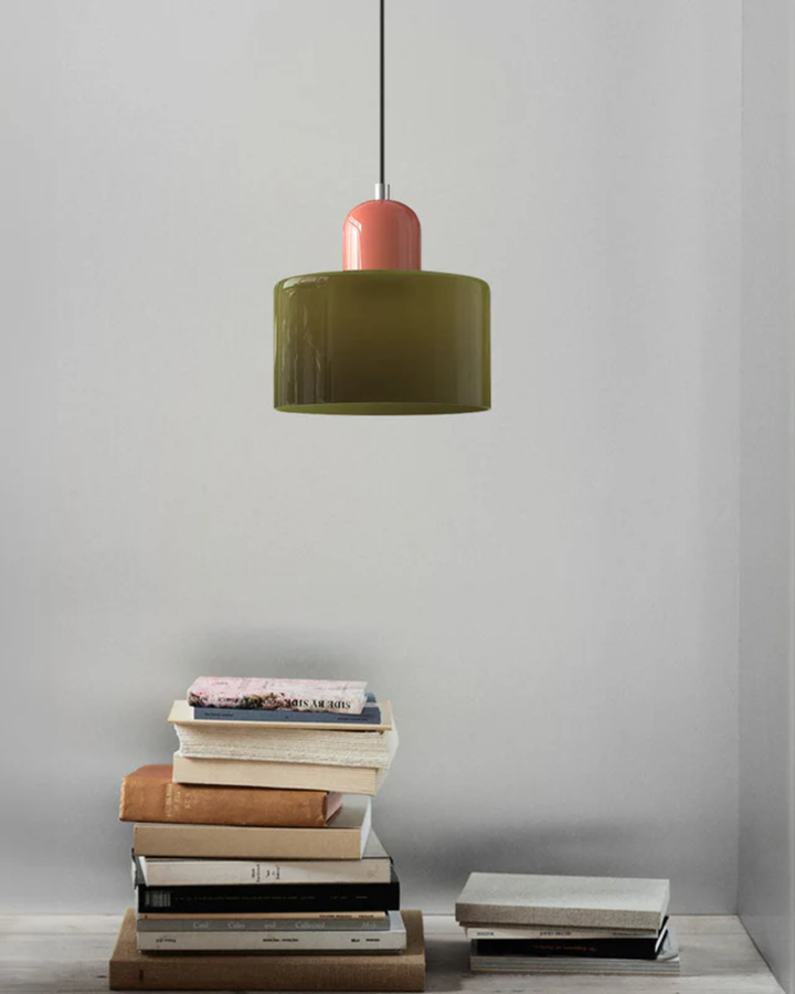Formiva Pendel Lampa | Retro Nowoczesny Szklany Klosz | Ambient E26 Oświetlenie | Hardwired Lampa sufitowa
