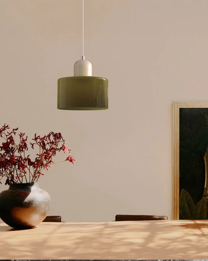 Formiva Pendel Lampa | Retro Nowoczesny Szklany Klosz | Ambient E26 Oświetlenie | Hardwired Lampa sufitowa