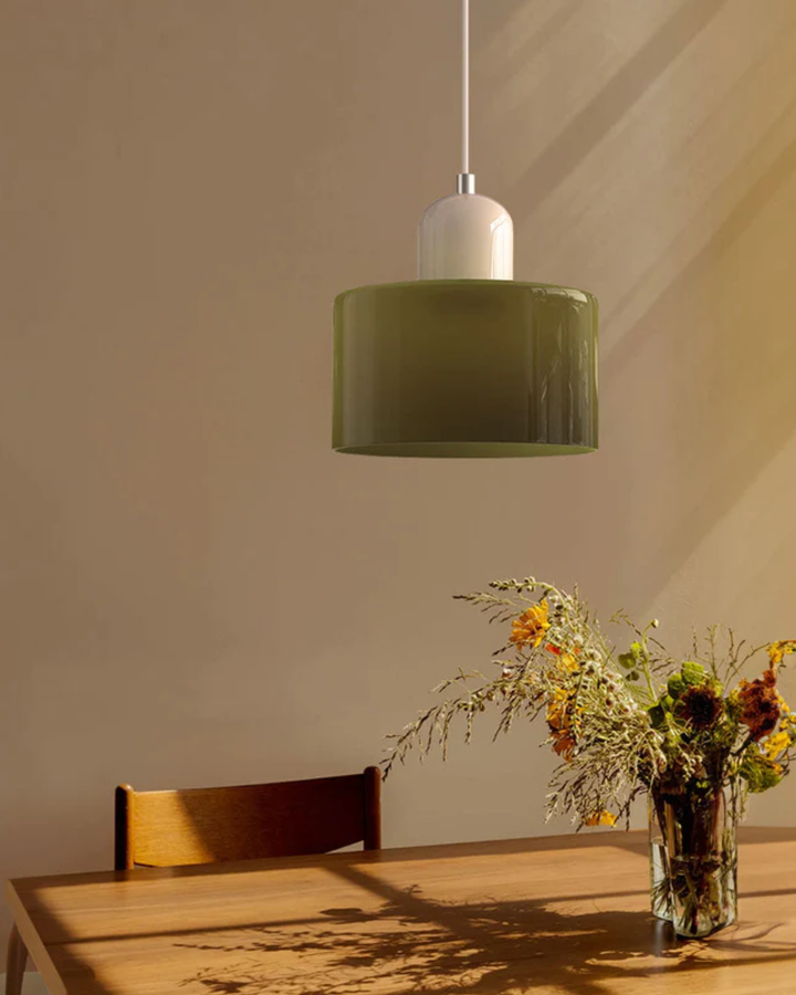 Formiva Pendel Lampa | Retro Nowoczesny Szklany Klosz | Ambient E26 Oświetlenie | Hardwired Lampa sufitowa