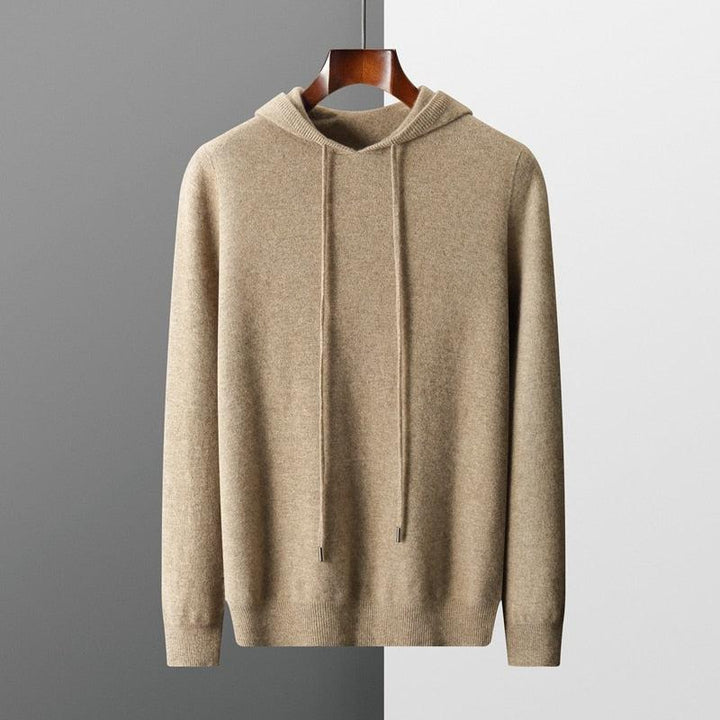 Hoodie z Wełny Merino dla Mężczyzn z Miękkim Wykończeniem