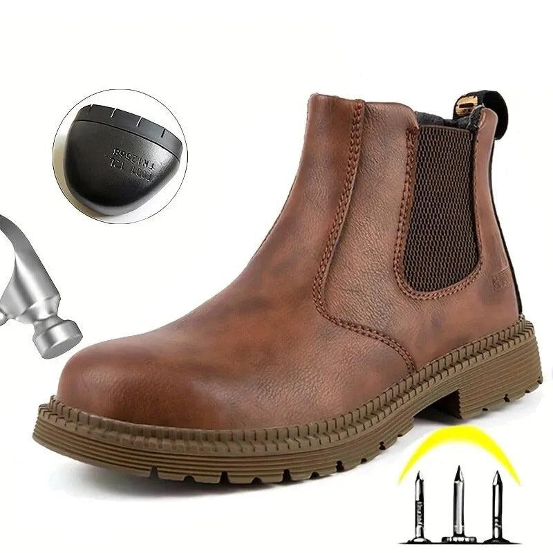Wodoodporne buty robocze skórzane dla mężczyzn
