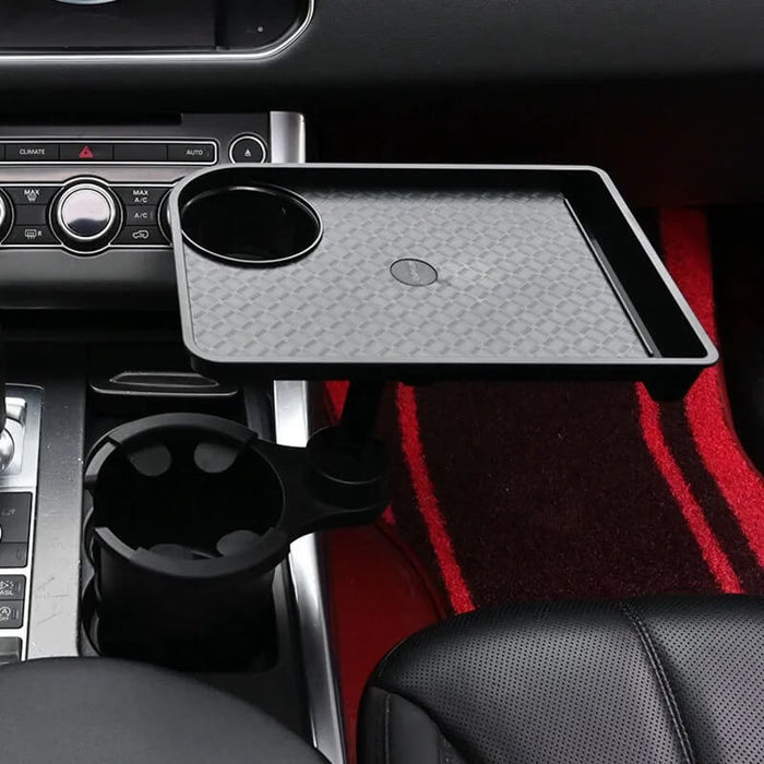 CarMealTray – Taca samochodowa z obrotową powierzchnią do serwowania | Jedz i organizuj wygodnie w samochodzie