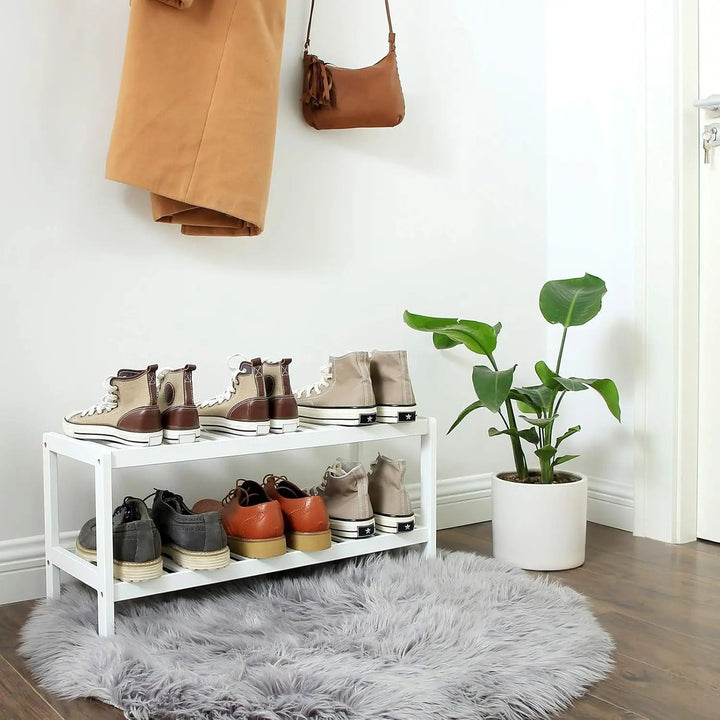 BambooHaven Rack – 2-poziomowy bambusowy stojak na buty