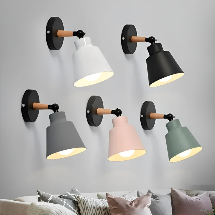 Lampa ścienna LED z litego drewna – Minimalistyczny design do sypialni i przedpokoju
