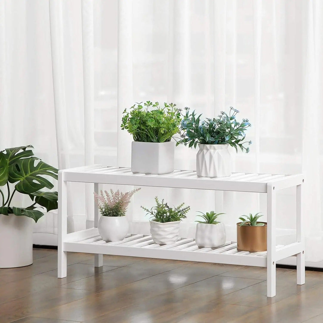 BambooHaven Rack – 2-poziomowy bambusowy stojak na buty