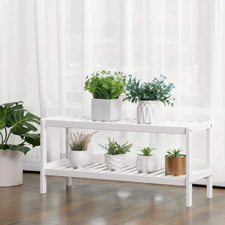 BambooHaven Rack – 2-poziomowy bambusowy stojak na buty