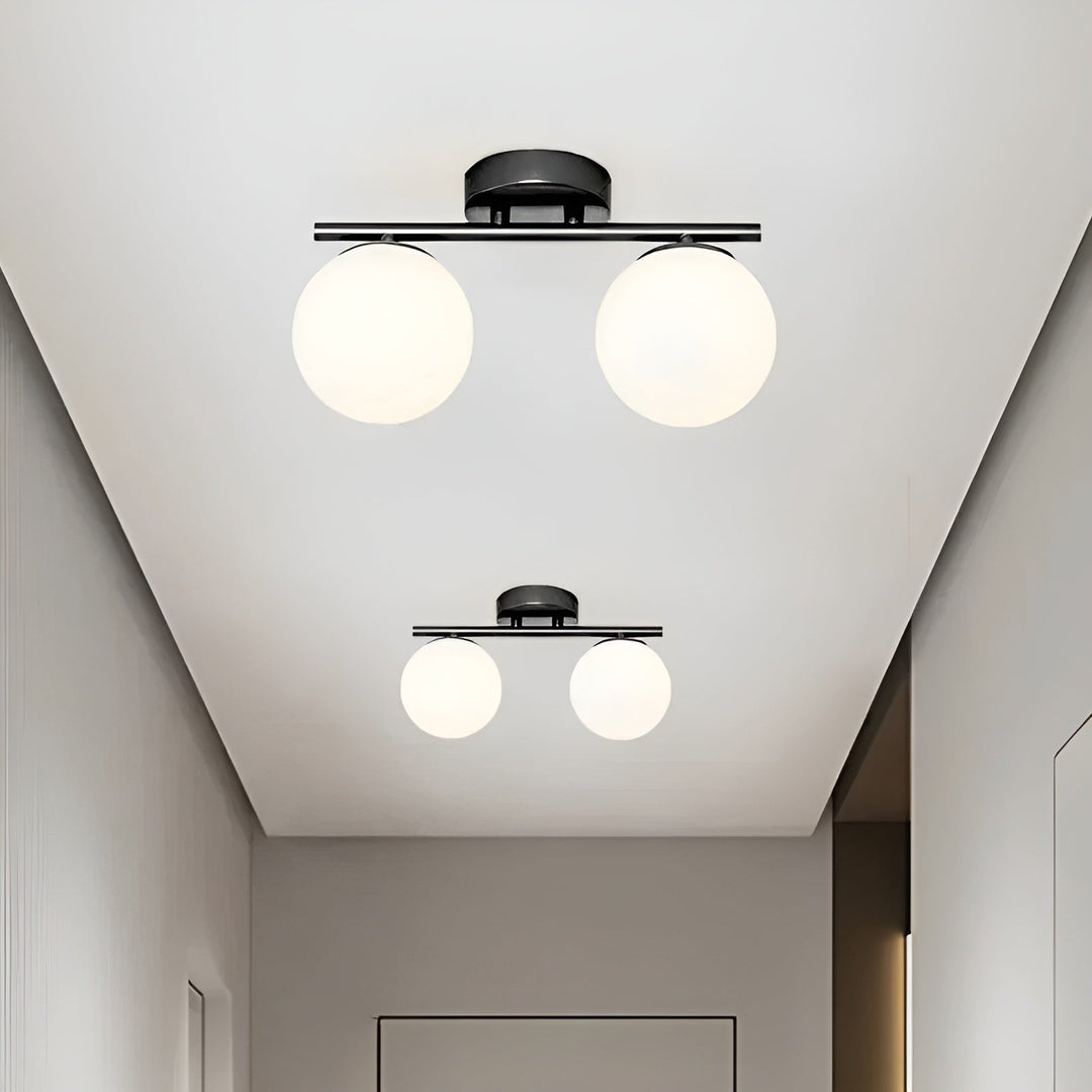 Lampa sufitowa LED i szkło – Skandynawski design | Do salonu i sypialni