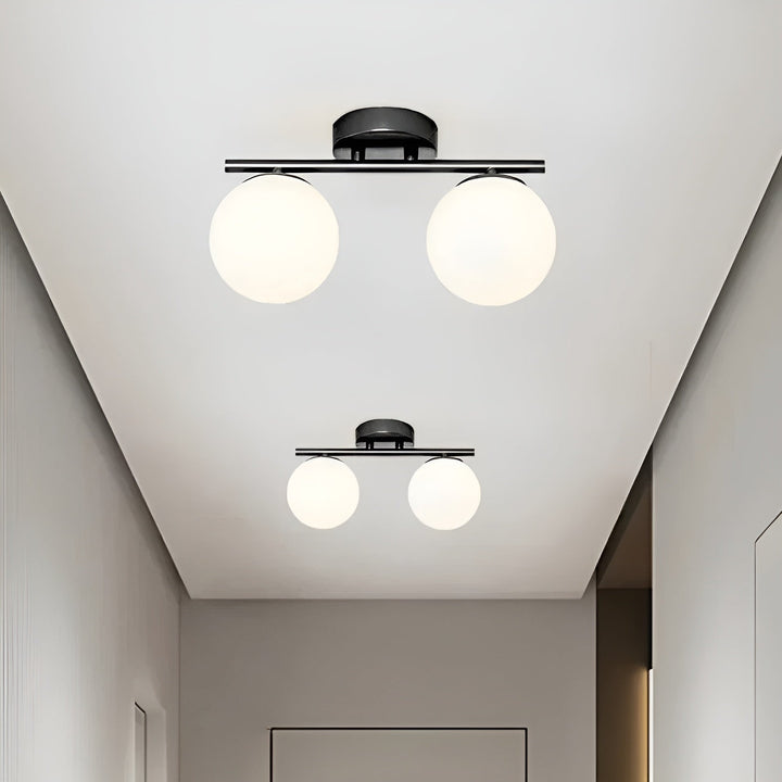 Lampa sufitowa LED i szkło – Skandynawski design | Do salonu i sypialni