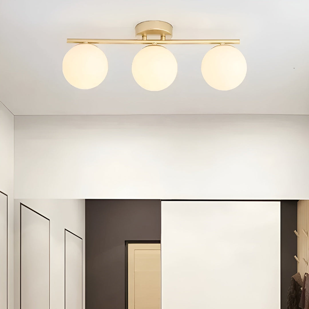 Lampa sufitowa LED i szkło – Skandynawski design | Do salonu i sypialni