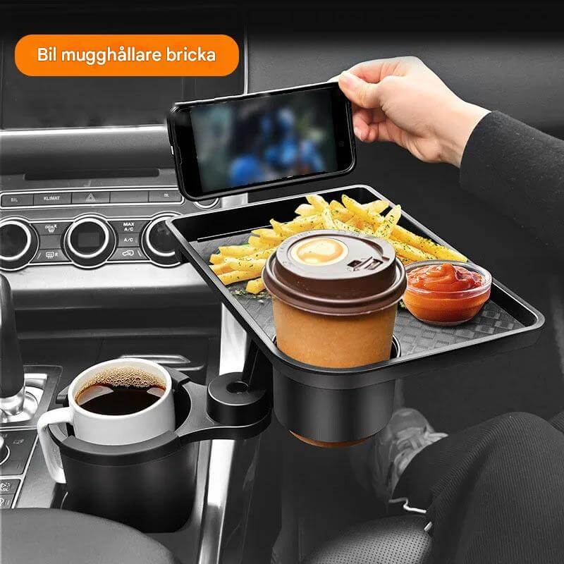 CarMealTray – Taca samochodowa z obrotową powierzchnią do serwowania | Jedz i organizuj wygodnie w samochodzie