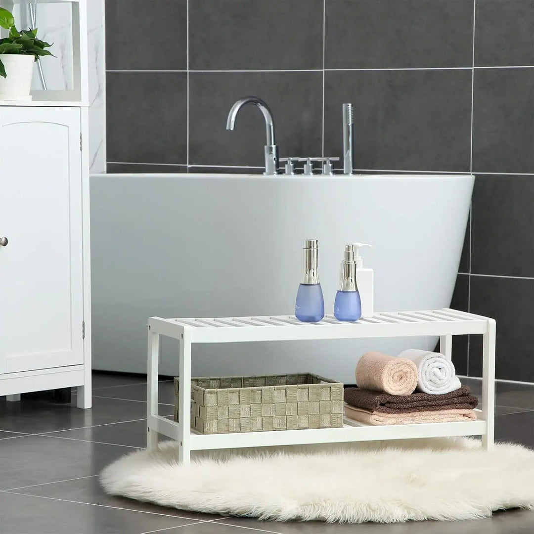 BambooHaven Rack – 2-poziomowy bambusowy stojak na buty