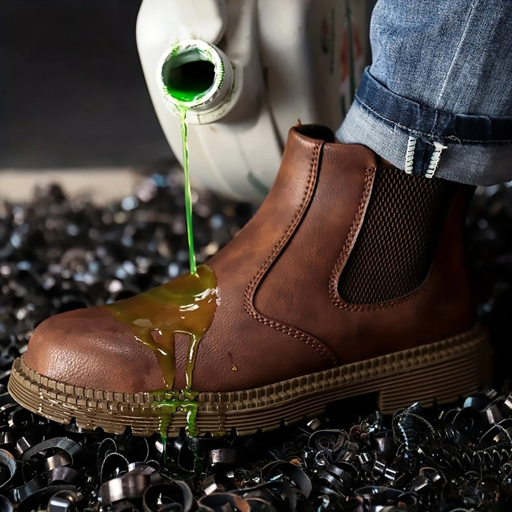 Wodoodporne buty robocze skórzane dla mężczyzn