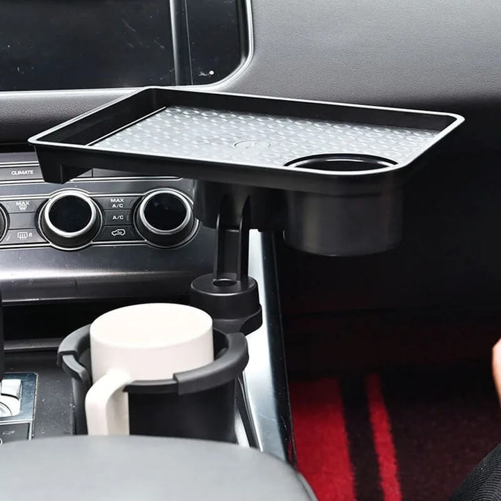 CarMealTray – Taca samochodowa z obrotową powierzchnią do serwowania | Jedz i organizuj wygodnie w samochodzie