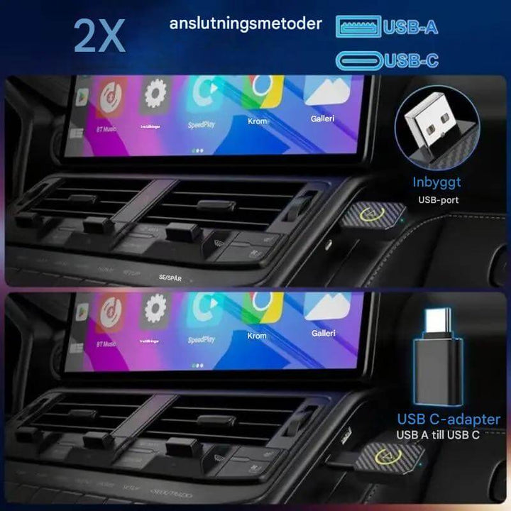 CarloBox – Bezprzewodowy Adapter CarPlay i Android Auto | Prosty Plug &amp; Play dla Bezprzewodowego Doświadczenia w Samochodzie