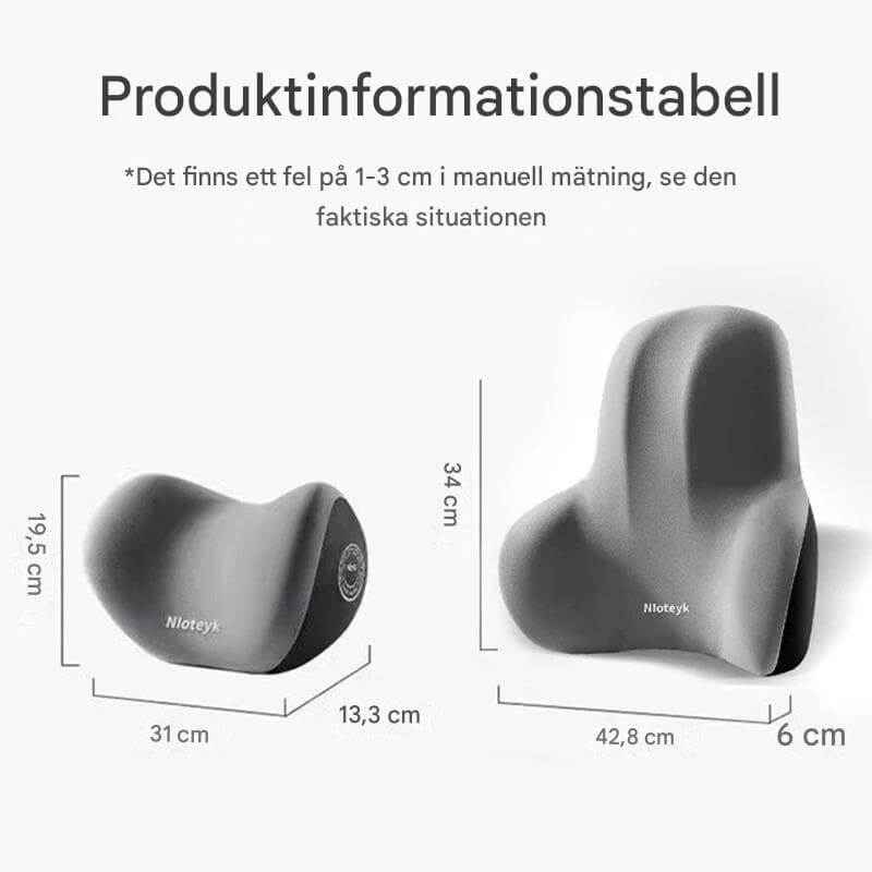 Travilo – Ergonomiczna Poduszka na Szyję i Plecy do Samochodu | Dostosowywany Komfort w Każdym Siedzeniu