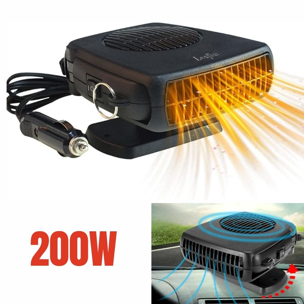 Przenośny 12V ogrzewacz samochodowy i odmrażacz – 150W/300W ceramiczny wentylator