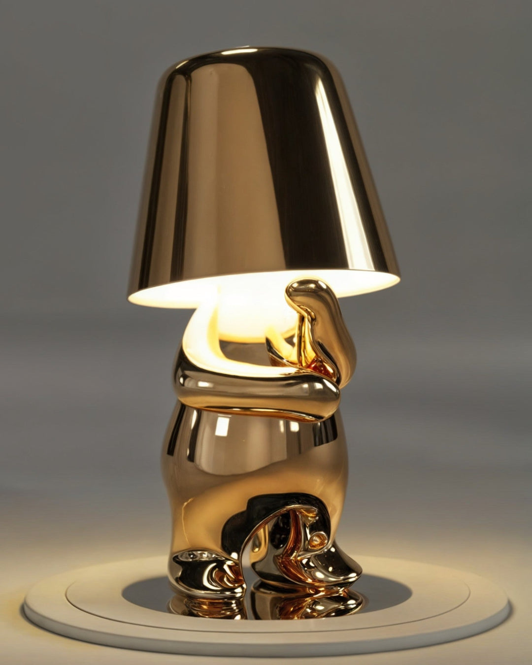 Złota lampa biurkowa USB z funkcją ściemniania 1800mAh