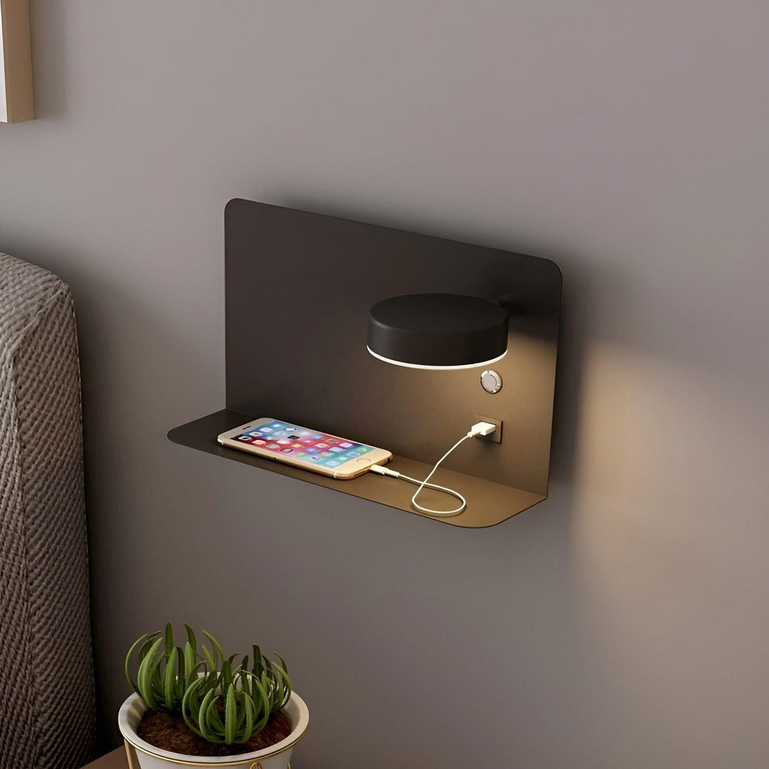 Lampa ścienna LED z funkcją ładowania USB – Miękkie, Ciepłe Światło z Przełącznikiem Włącz/ Wyłącz