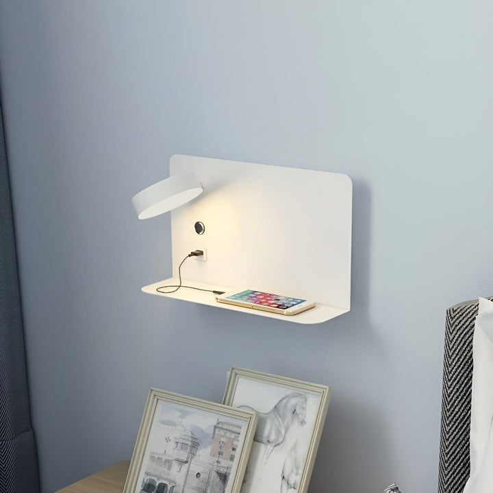 Lampa ścienna LED z funkcją ładowania USB – Miękkie, Ciepłe Światło z Przełącznikiem Włącz/ Wyłącz