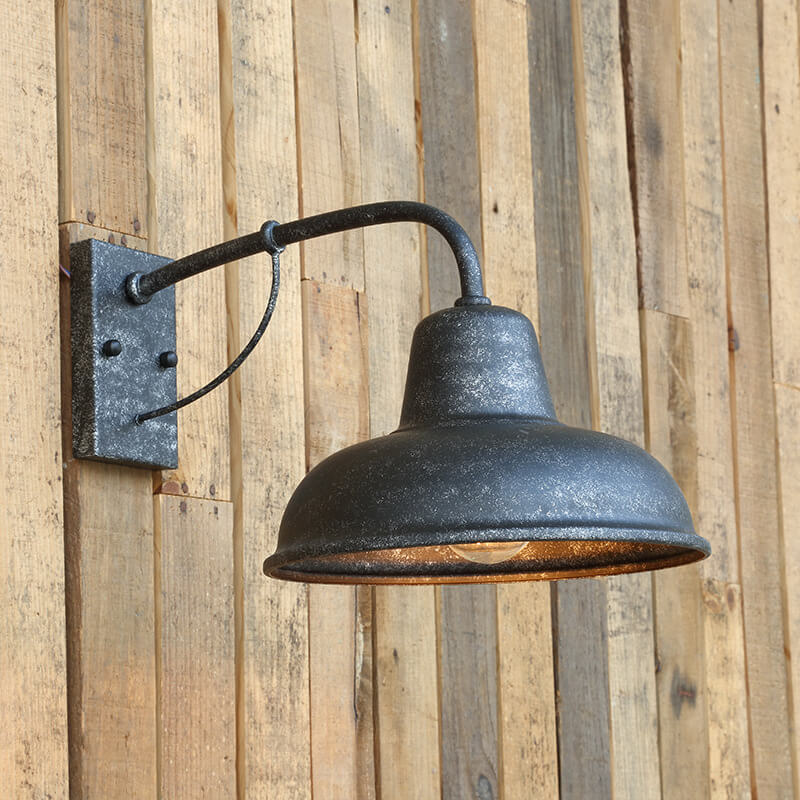 Lampa Ścienna Rustykalna Czarna Lampa Zewnętrzna