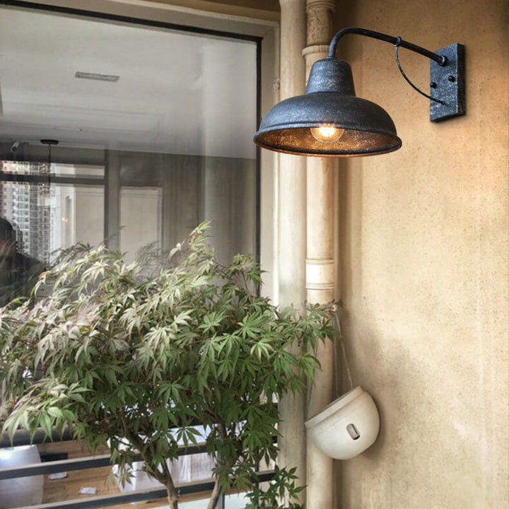 Lampa Ścienna Rustykalna Czarna Lampa Zewnętrzna