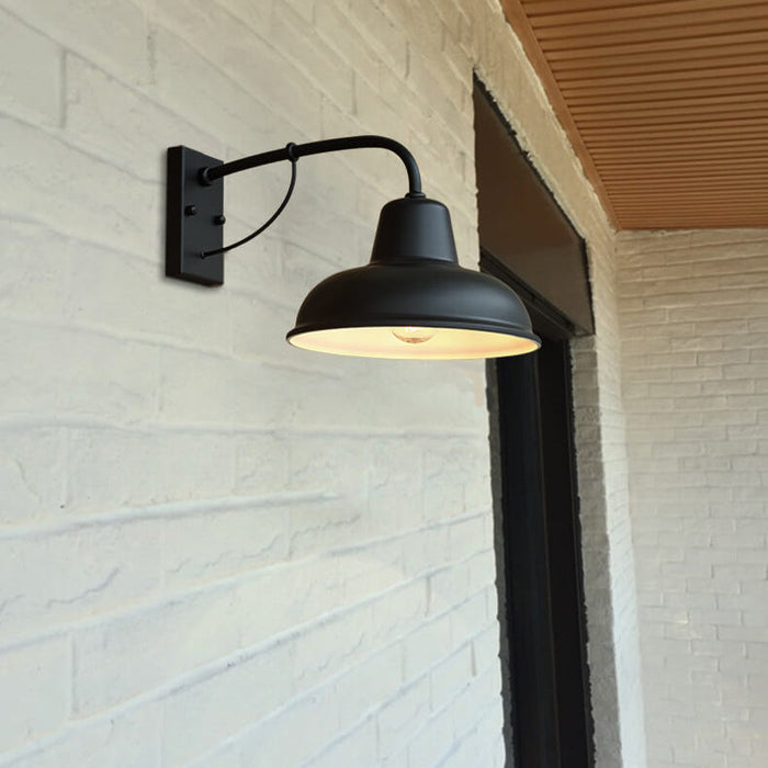 Lampa Ścienna Rustykalna Czarna Lampa Zewnętrzna