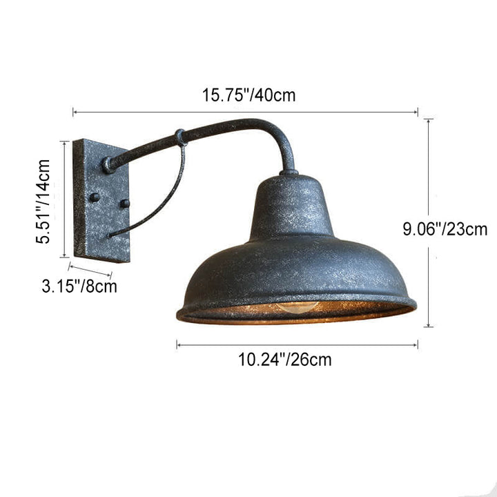Lampa Ścienna Rustykalna Czarna Lampa Zewnętrzna