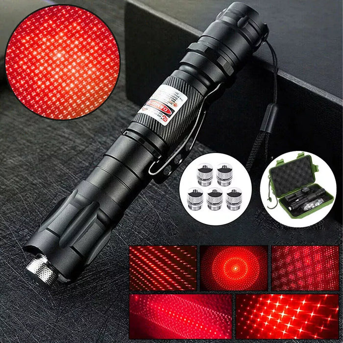 Laserowy wskaźnik ładowalny czerwony wszechstronny zestaw latarki