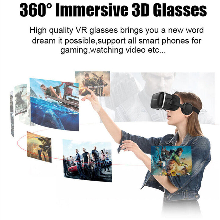 Smartfonowe gogle VR 360° z pilotem Bluetooth