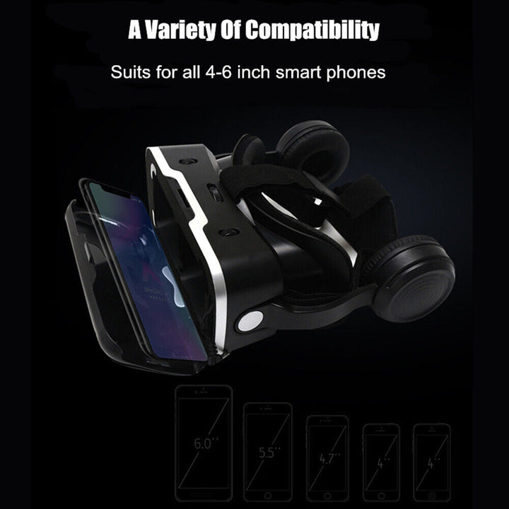 Smartfonowe gogle VR 360° z pilotem Bluetooth