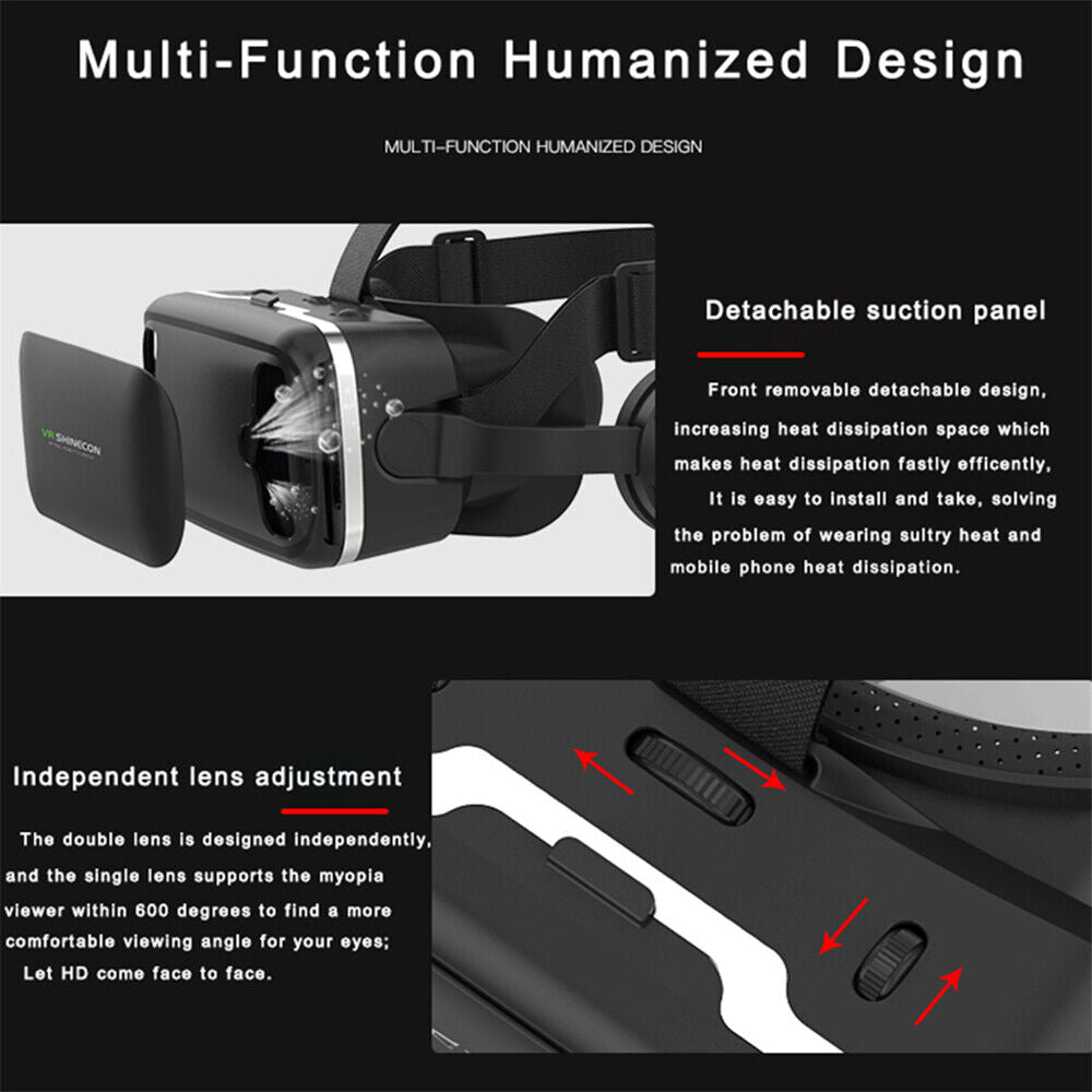 Smartfonowe gogle VR 360° z pilotem Bluetooth