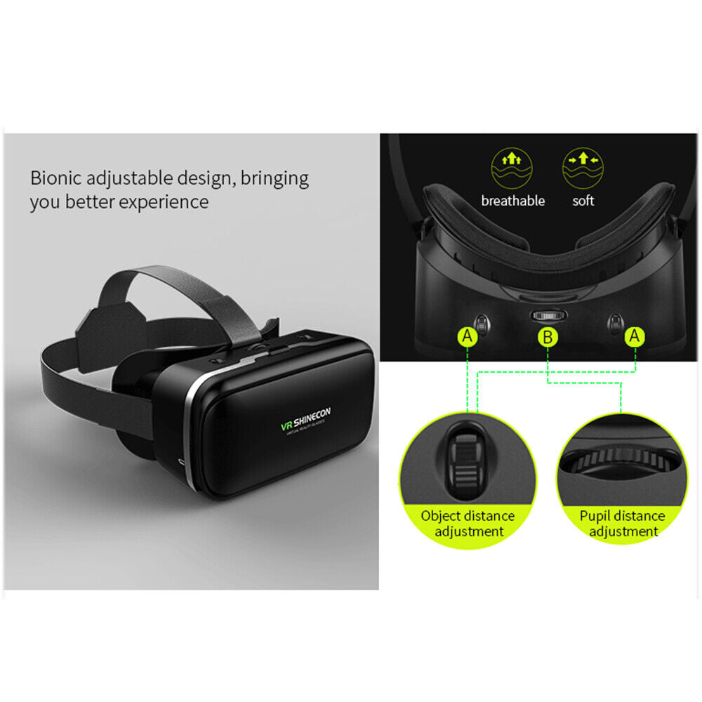 Smartfonowe gogle VR 360° z pilotem Bluetooth