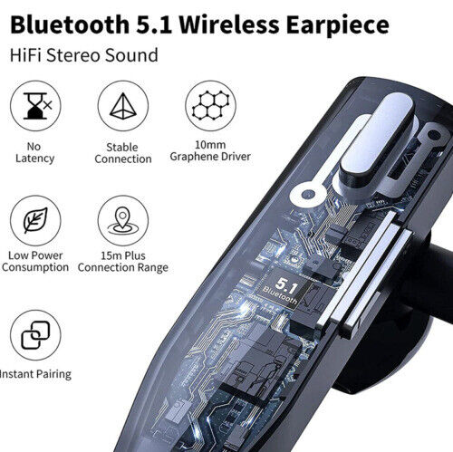 Luxora Trucker Dual Mic Bezprzewodowy Zestaw Słuchawkowy Bluetooth 5.1 z Redukcją Hałasu