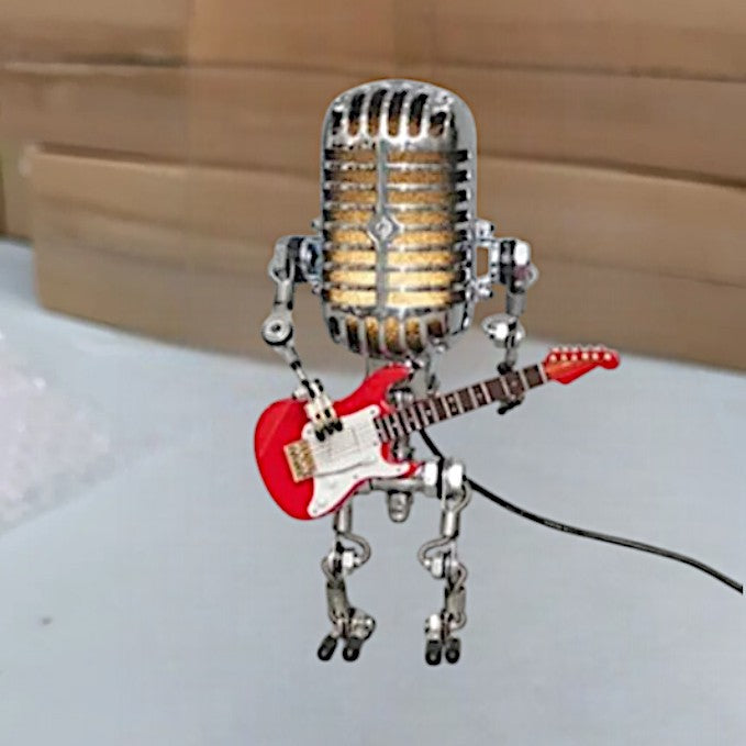 Lampa stołowa Robot Metalowa Design Przemysłowy