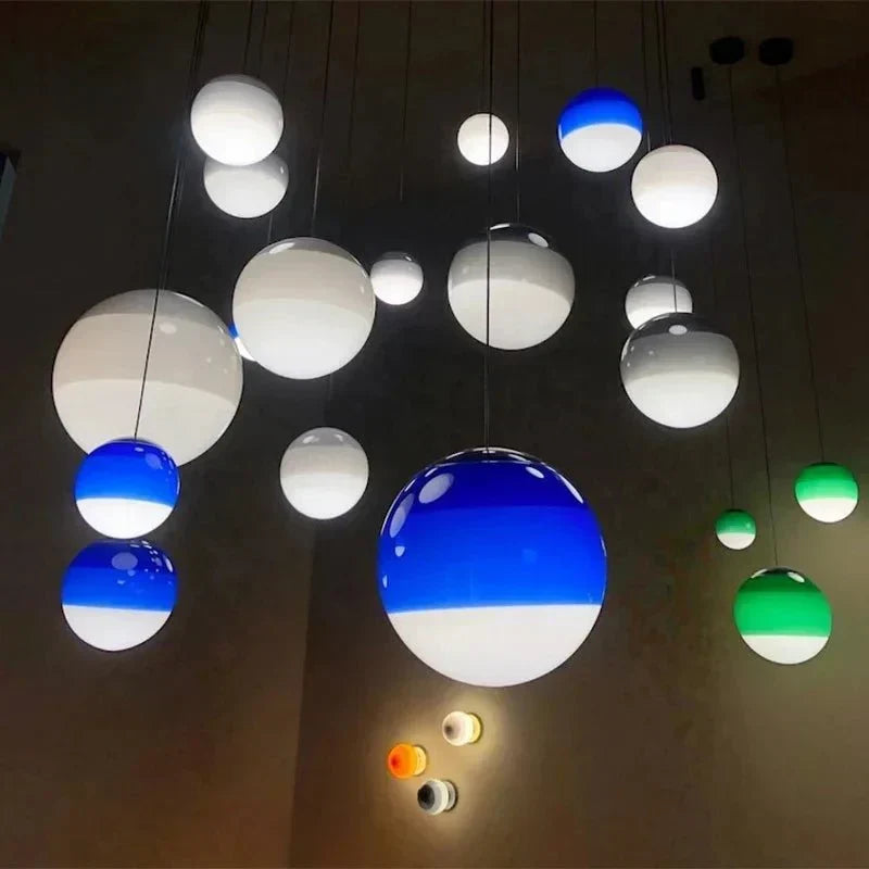 Siedmiokolorowa gradientowa lampa szklana
