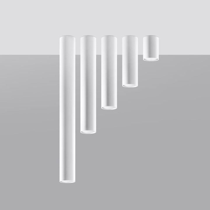 LAGOS 20 Biała Lampa Sufitowa - Nowoczesny Minimalistyczny Design - Trwała Stal - Łatwa Instalacja - Kompatybilna z Lampą GU10