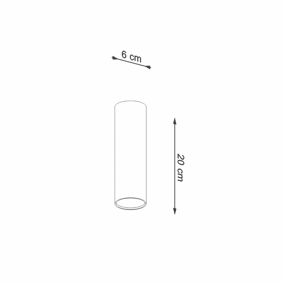 LAGOS 20 Biała Lampa Sufitowa - Nowoczesny Minimalistyczny Design - Trwała Stal - Łatwa Instalacja - Kompatybilna z Lampą GU10