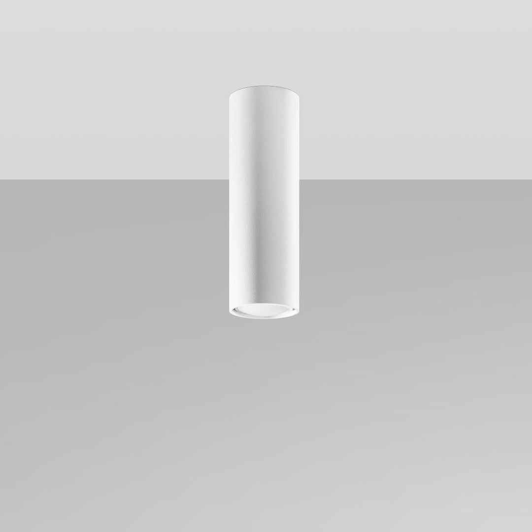 LAGOS 20 Biała Lampa Sufitowa - Nowoczesny Minimalistyczny Design - Trwała Stal - Łatwa Instalacja - Kompatybilna z Lampą GU10