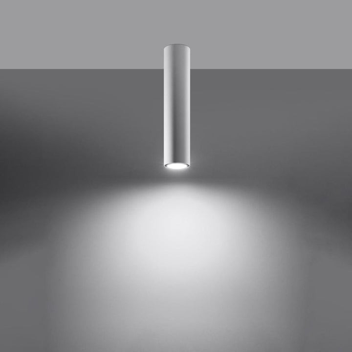 LAGOS 40 Biała Lampa Sufitowa - Nowoczesny Minimalistyczny Design - Trwała Stal - Łatwa Instalacja - Kompatybilna z Żarówkami GU10