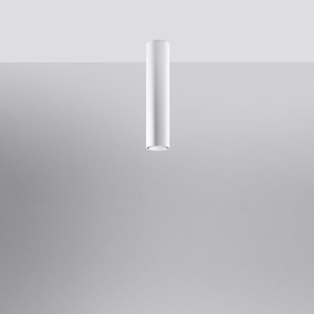 LAGOS 40 Biała Lampa Sufitowa - Nowoczesny Minimalistyczny Design - Trwała Stal - Łatwa Instalacja - Kompatybilna z Żarówkami GU10