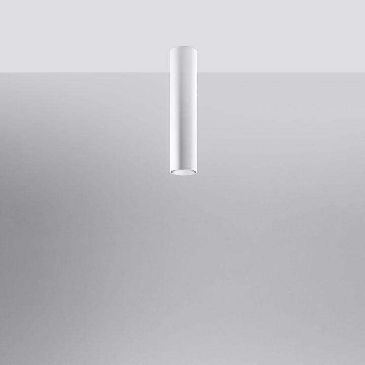 LAGOS 40 Biała Lampa Sufitowa - Nowoczesny Minimalistyczny Design - Trwała Stal - Łatwa Instalacja - Kompatybilna z Żarówkami GU10
